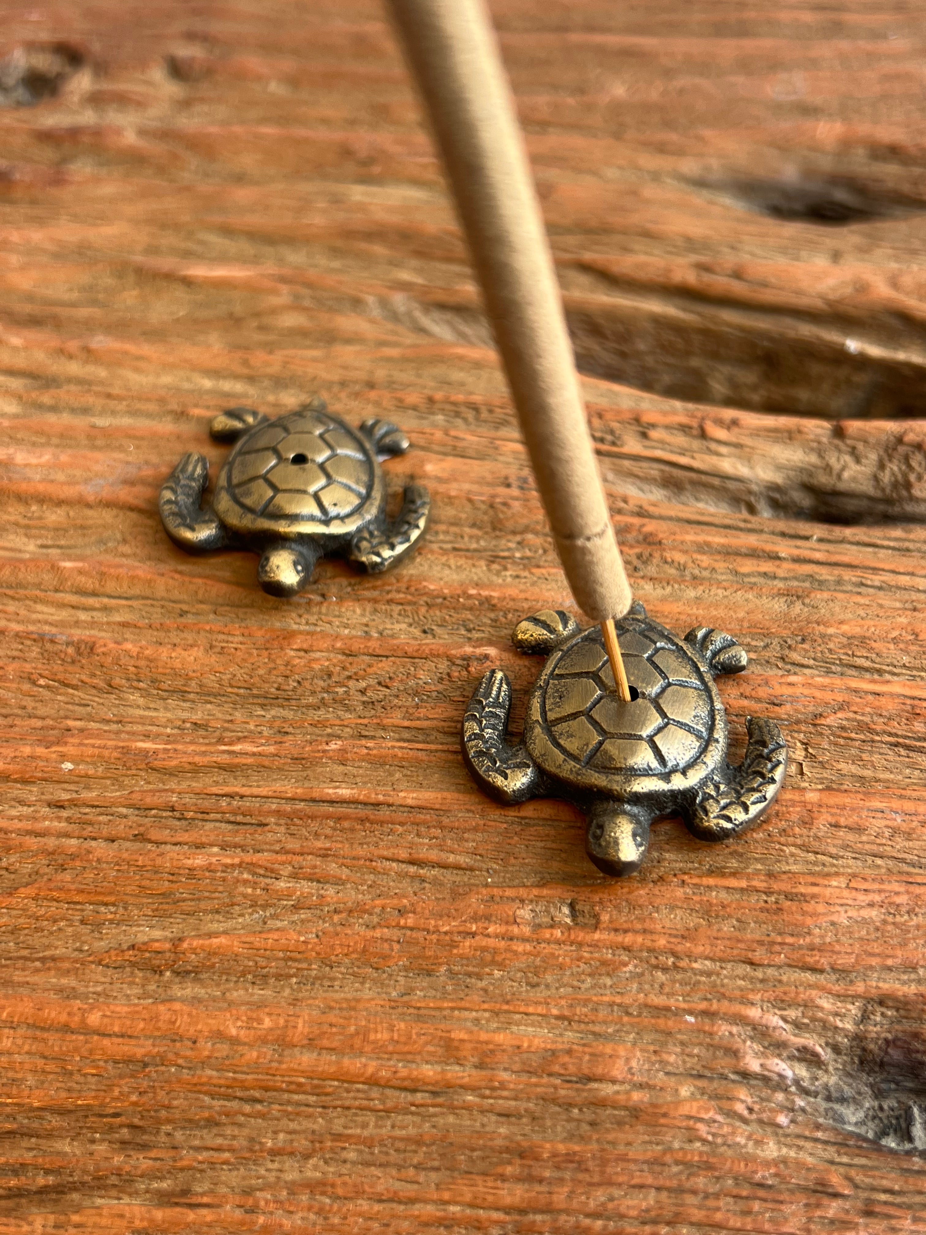 Brass Turtle Incense Holder